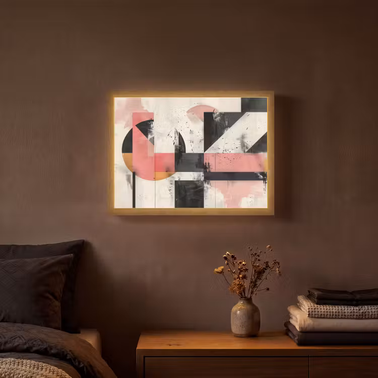 Lightbox - Wandlamp - Roze - Abstract - Aesthetic - Modern - Vormen — 3