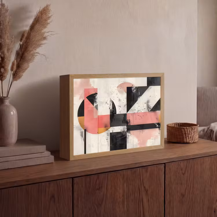 Lightbox - Wandlamp - Roze - Abstract - Aesthetic - Modern - Vormen — 4
