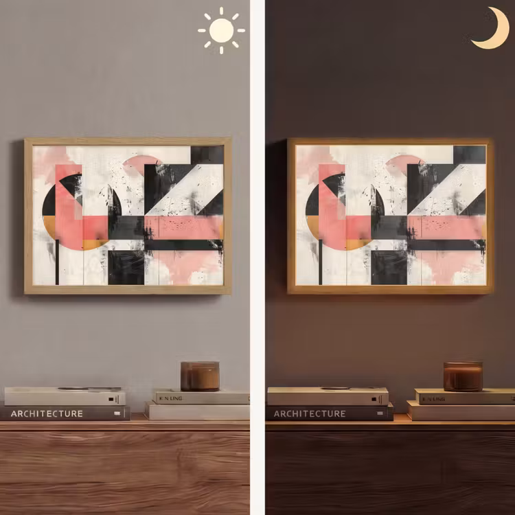 Lightbox - Wandlamp - Roze - Abstract - Aesthetic - Modern - Vormen — 6