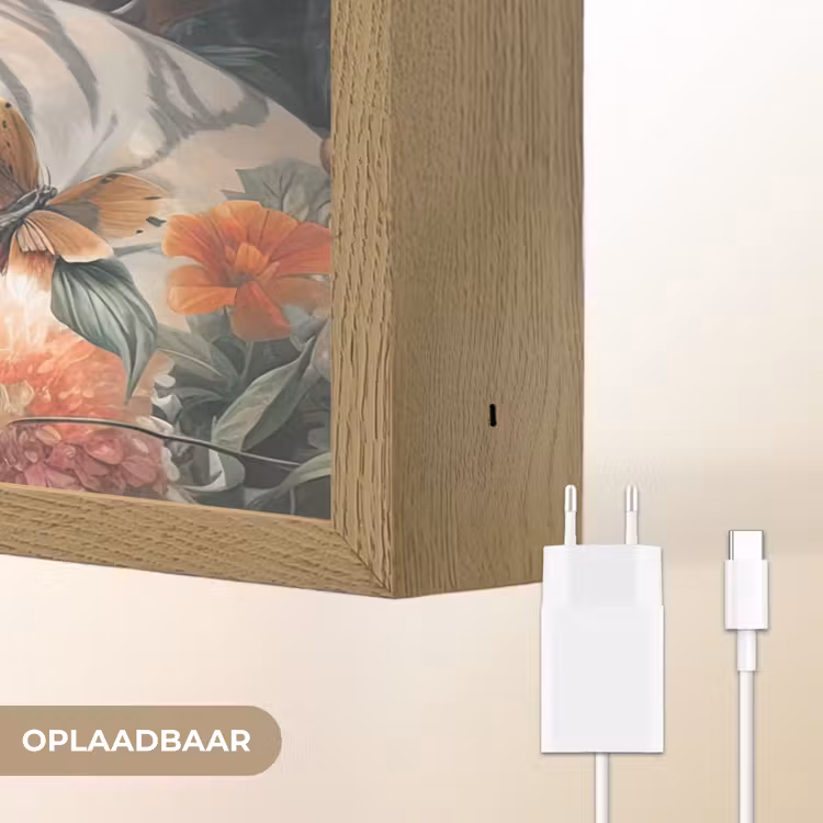 Lightbox - Wandlamp - Tijger - Wilde dieren - Bloemen - Jungle — 7