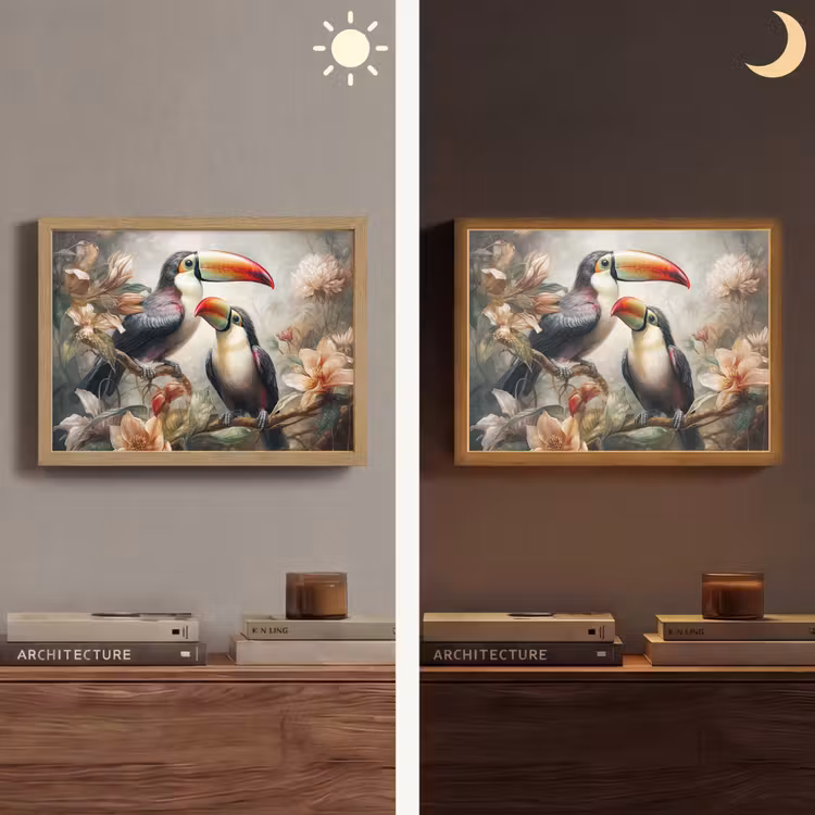 Lightbox - Wandlamp - Toekan - Vogels - Bloemen - Jungle — 6