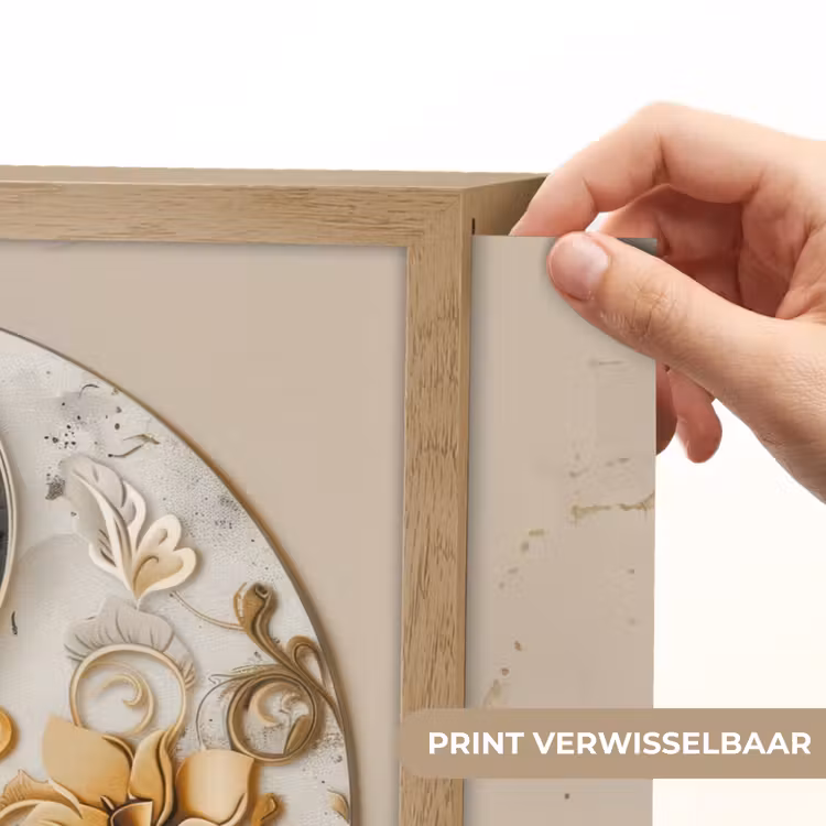 Lightbox - Wandlamp - Yin Yang - Bloemen - Zwart - Wit - Vintage — 5