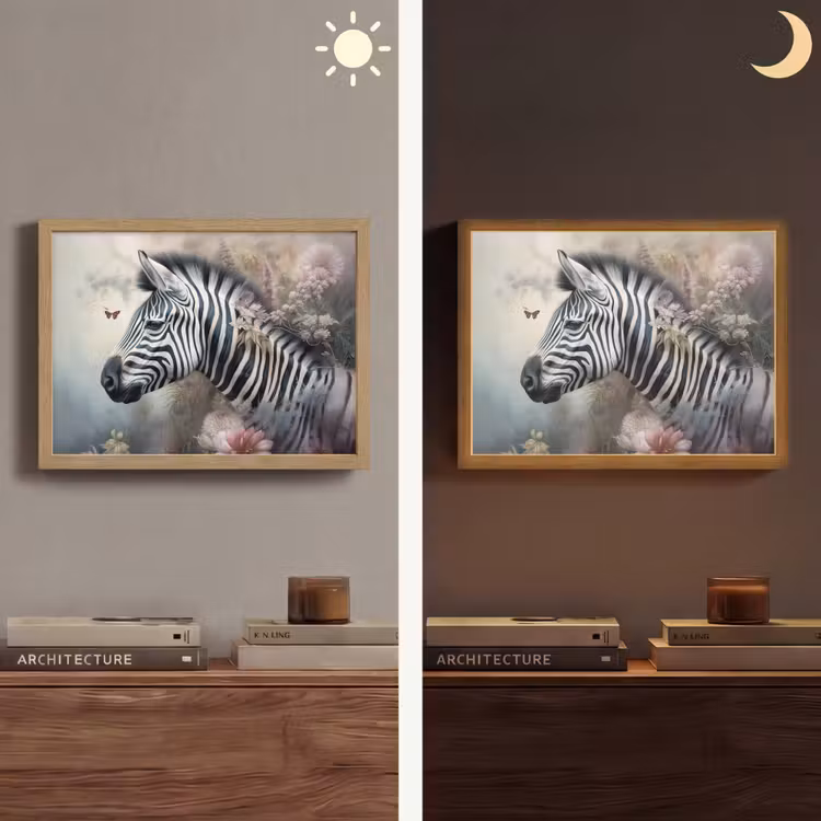 Lightbox - Wandlamp - Zebra - Wilde dieren - Vlinder - Bloemen — 6