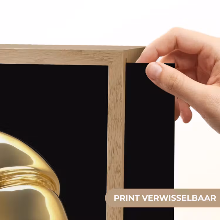 Lightbox - Wandlamp - Croissant - Brood - Goud - Zwart — 5