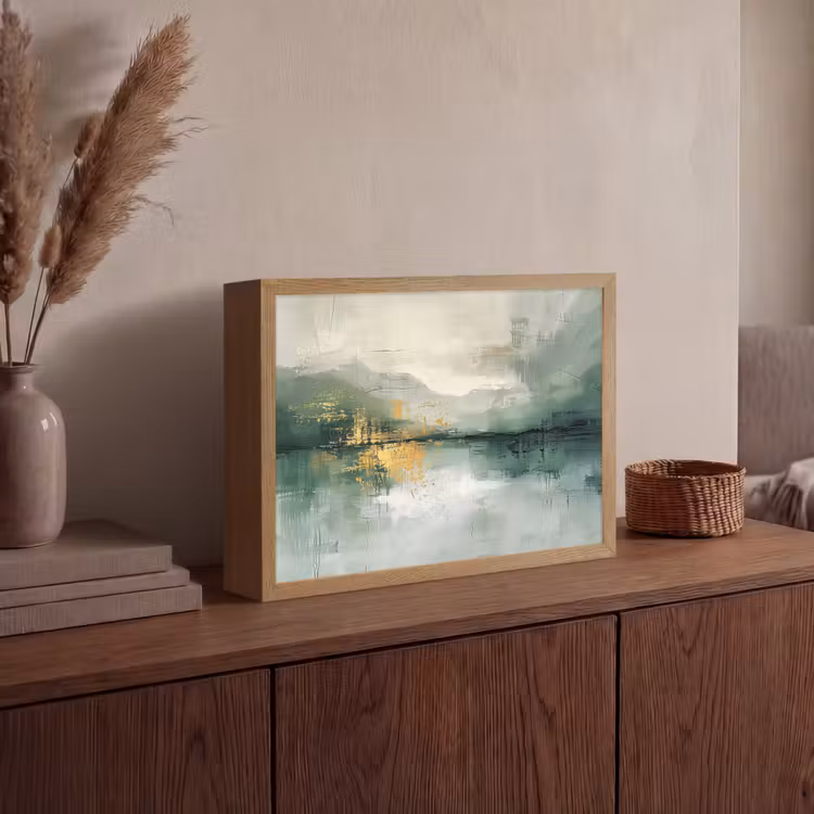 Lightbox - Wandlamp - Groen - Modern - Abstract - Goud — 4