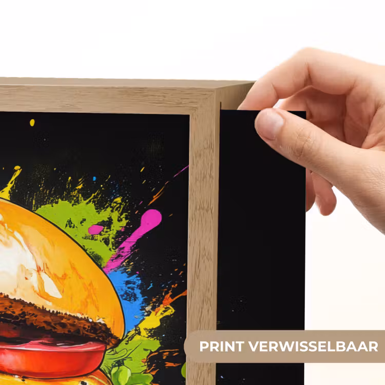Lightbox - Wandlamp - Hamburger - Graffiti - Verf - Kleurrijk - Eten - Abstract — 5