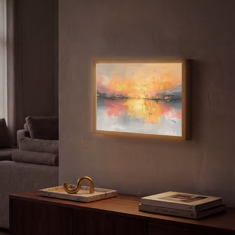 Lightbox - Wandlamp - Modern - Abstract - Goud - Roze — 2