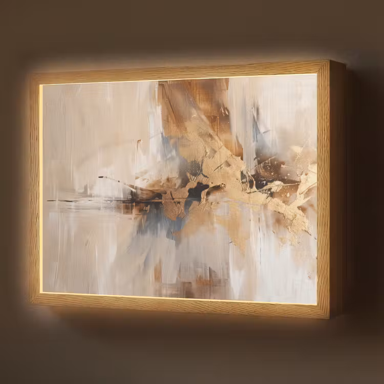 Lightbox - Wandlamp - Modern - Bruin - Abstract - Beige — 1