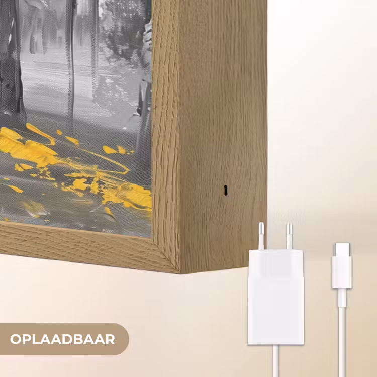 Lightbox - Wandlamp - Natuur - Geel - Park - Zwart - Wit — 7