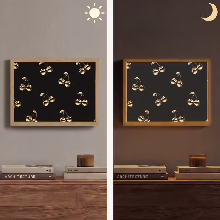 Lightbox - Wandlamp - Patroon - Kersen - Goud - Chrome — 6