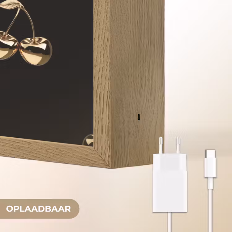 Lightbox - Wandlamp - Patroon - Kersen - Goud - Chrome — 7