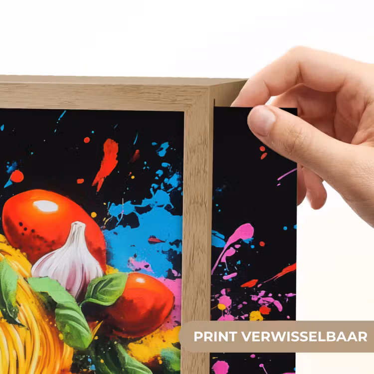 Lightbox - Wandlamp - Spaghetti - Graffiti - Verf - Kleurrijk - Eten - Modern — 5