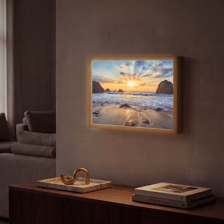 Lightbox - Wandlamp - Strand - Zonsondergang - Natuur - Zee - Landschap — 2
