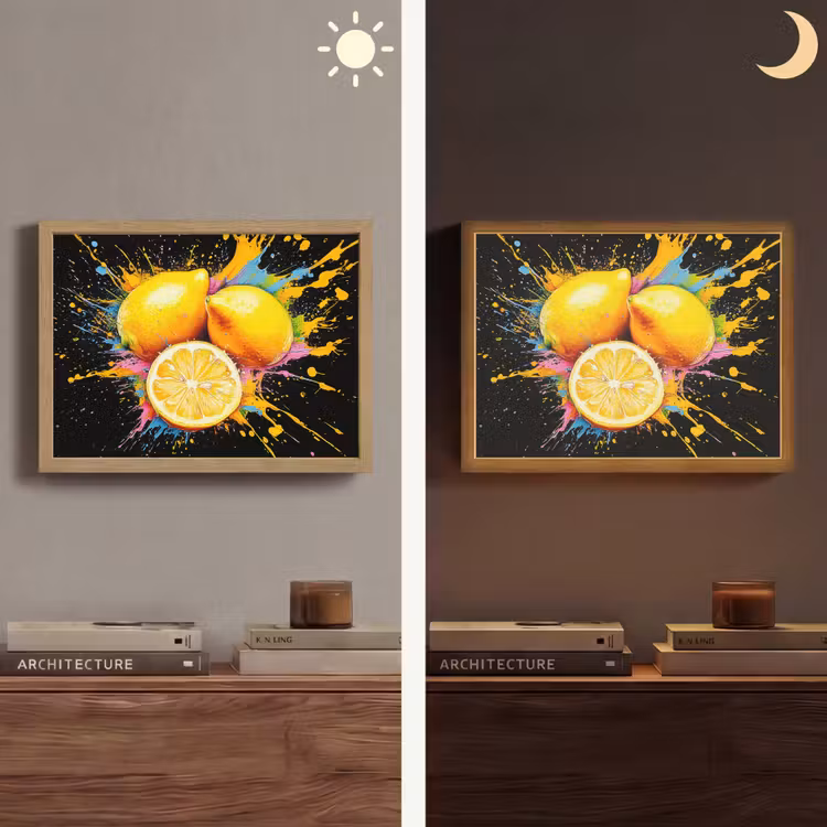 Lightbox - Wandlamp - Citroen - Graffiti - Kleurrijk - Verf - Modern — 6