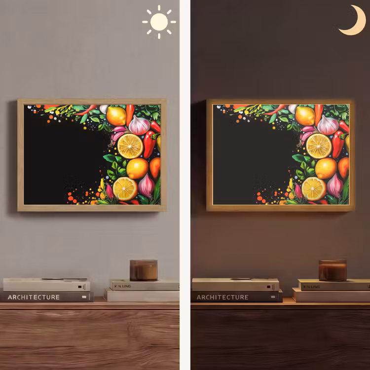 Lightbox - Wandlamp - Citroenen - Peper - Kruiden - Graffiti - Verf - Abstract — 6