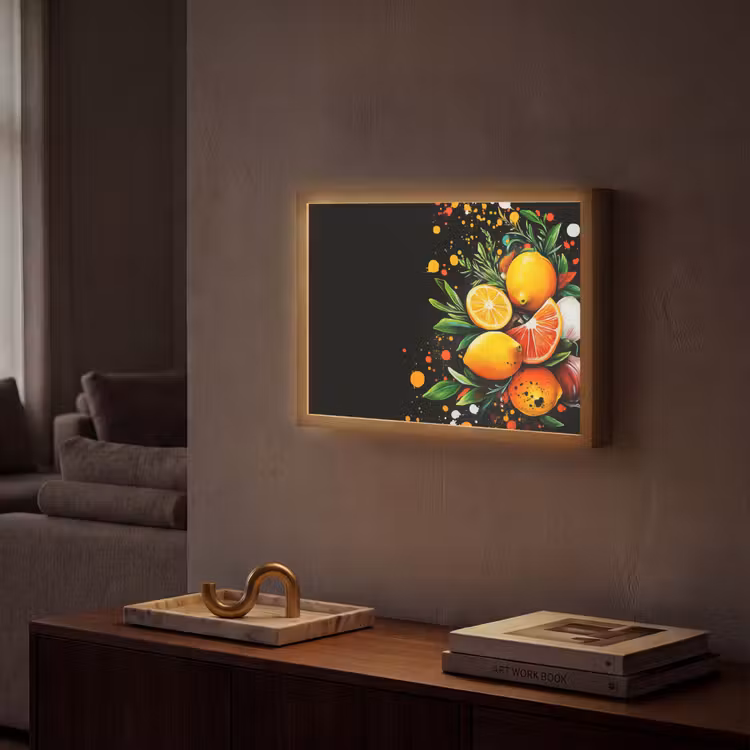 Lightbox - Wandlamp - Citroenen - Zwart - Kruiden - Graffiti - Verf — 2