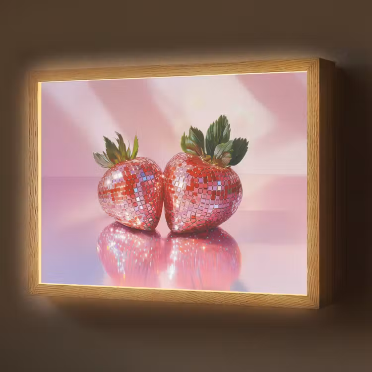 Lightbox - Wandlamp - Disco - Fruit - Glitter - Strawberry — 1