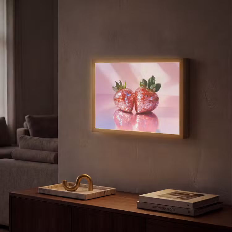 Lightbox - Wandlamp - Disco - Fruit - Glitter - Strawberry — 2