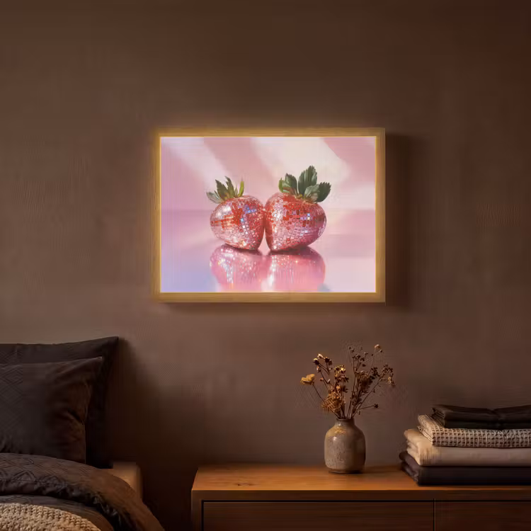Lightbox - Wandlamp - Disco - Fruit - Glitter - Strawberry — 3