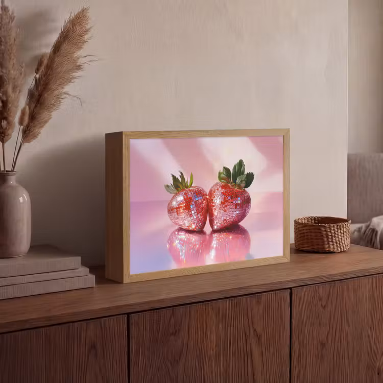 Lightbox - Wandlamp - Disco - Fruit - Glitter - Strawberry — 4