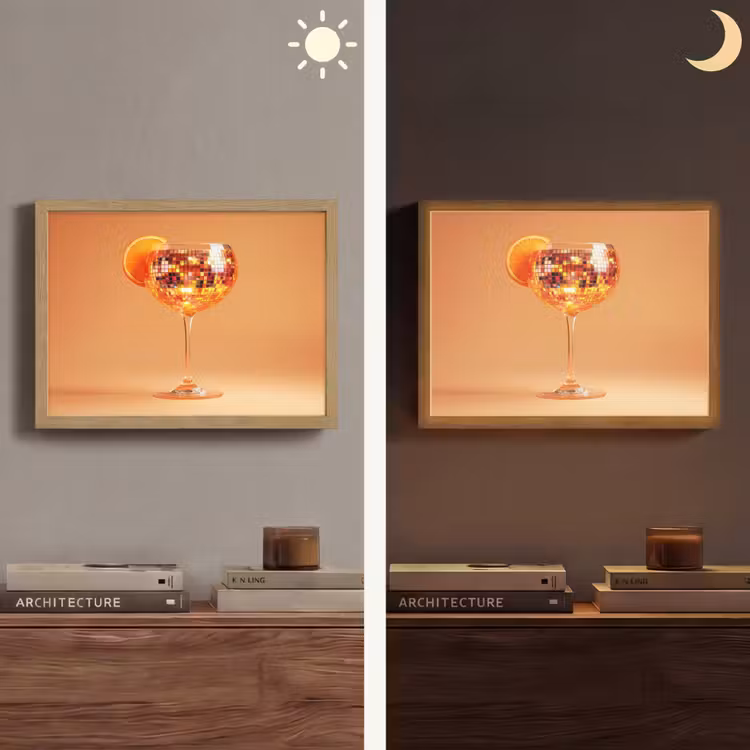 Lightbox - Wandlamp - Drank - Oranje - Glitter - Disco — 6