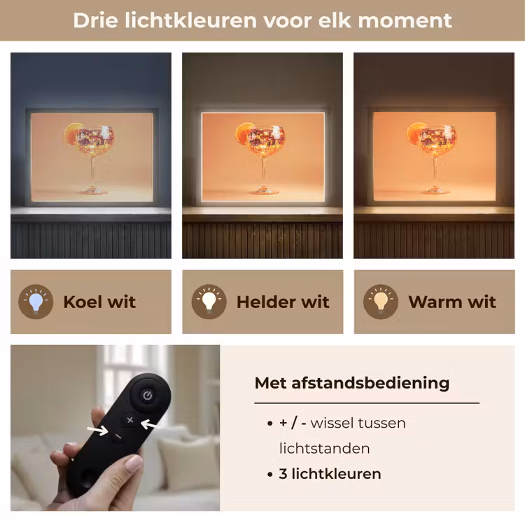 Lightbox - Wandlamp - Drank - Oranje - Glitter - Disco — 8