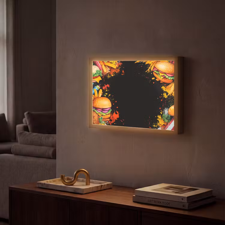 Lightbox - Wandlamp - Fastfood - Graffiti - Hamburger - Eten - Modern — 2