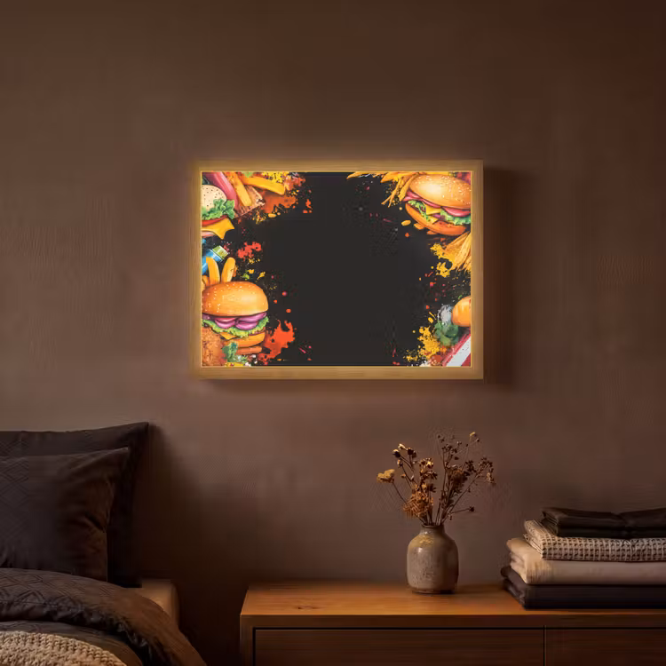 Lightbox - Wandlamp - Fastfood - Graffiti - Hamburger - Eten - Modern — 3