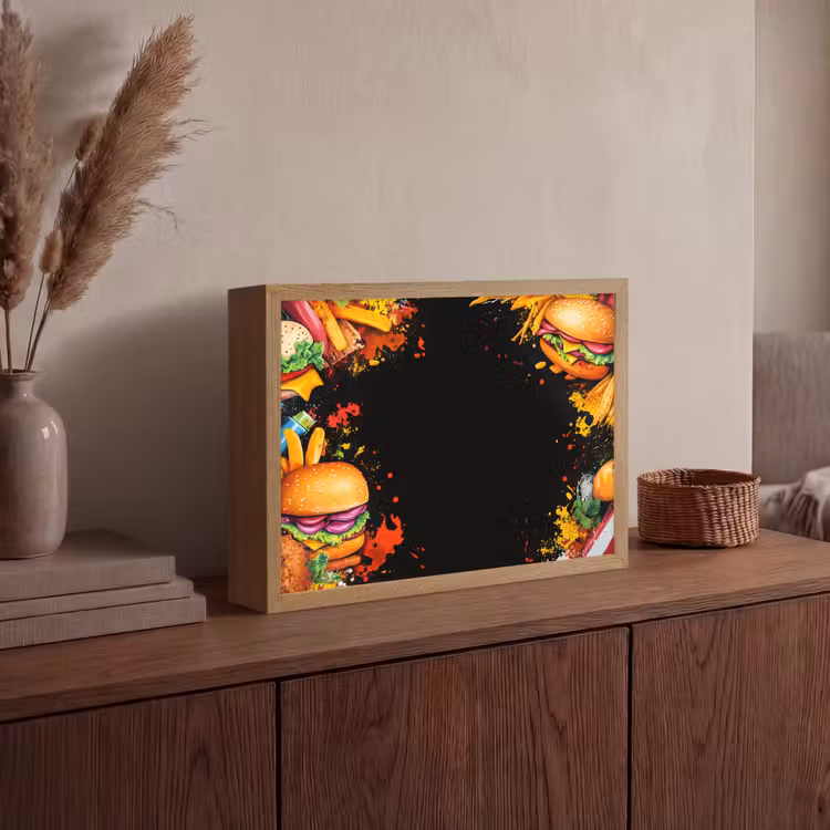 Lightbox - Wandlamp - Fastfood - Graffiti - Hamburger - Eten - Modern — 4
