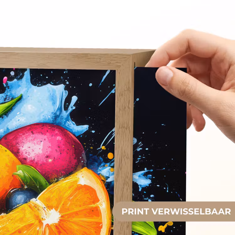 Lightbox - Wandlamp - Fruit - Graffiti - Kleurrijk - Sinaasappel - Aardbei - Abstract — 5