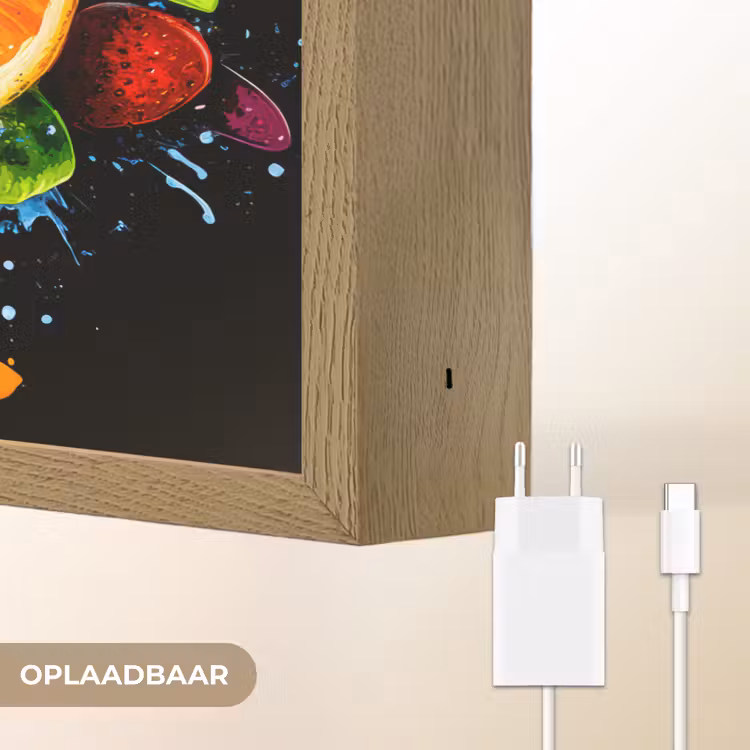 Lightbox - Wandlamp - Fruit - Graffiti - Kleurrijk - Sinaasappel - Aardbei - Abstract — 7
