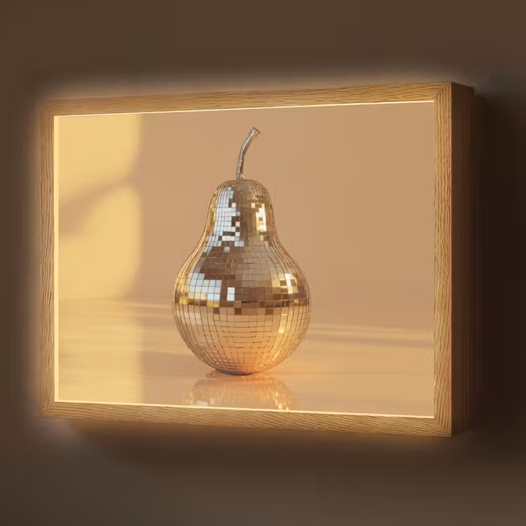 Lightbox - Wandlamp - Goud - Disco - Glitter - Peer — 1