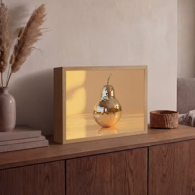 Lightbox - Wandlamp - Goud - Disco - Glitter - Peer — 4