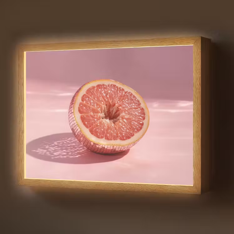 Lightbox - Wandlamp - Grapefruit - Roze - Disco - Shiny — 1