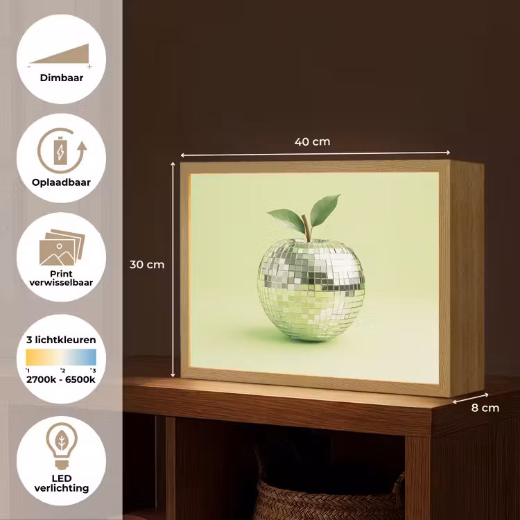 Lightbox - Wandlamp - Groen - Disco - Decoratie - Appel — 10
