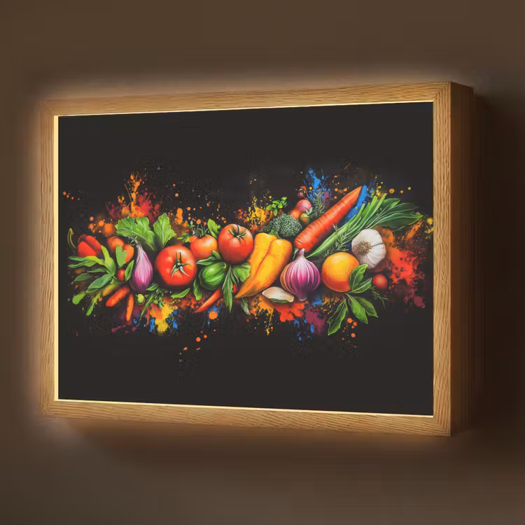 Lightbox - Wandlamp - Groente - Eten - Kruiden - Graffiti - Koken — 1