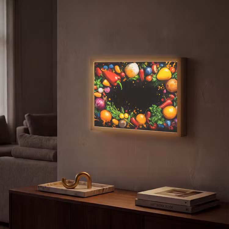 Lightbox - Wandlamp - Groente - Graffiti - Kleurrijk - Koken - Abstract — 2