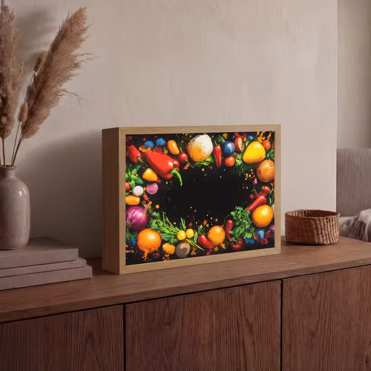 Lightbox - Wandlamp - Groente - Graffiti - Kleurrijk - Koken - Abstract — 4