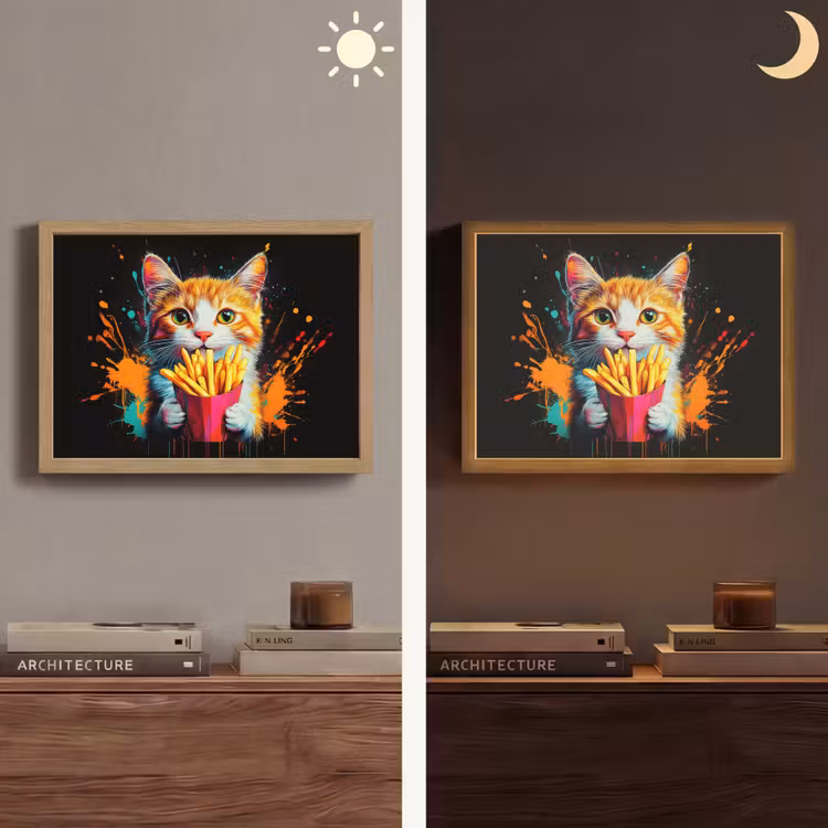 Lightbox - Wandlamp - Kat - Eten - Patat - Graffiti - Abstract — 6