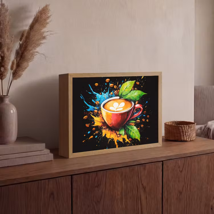 Lightbox - Wandlamp - Koffie - Graffiti - Drinken - Abstract — 4