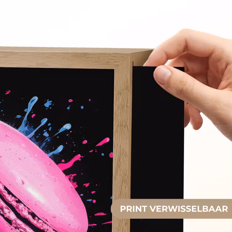 Lightbox - Wandlamp - Macarons - Dessert - Graffiti - Kleurrijk - Roze - Blauw - Geel — 5
