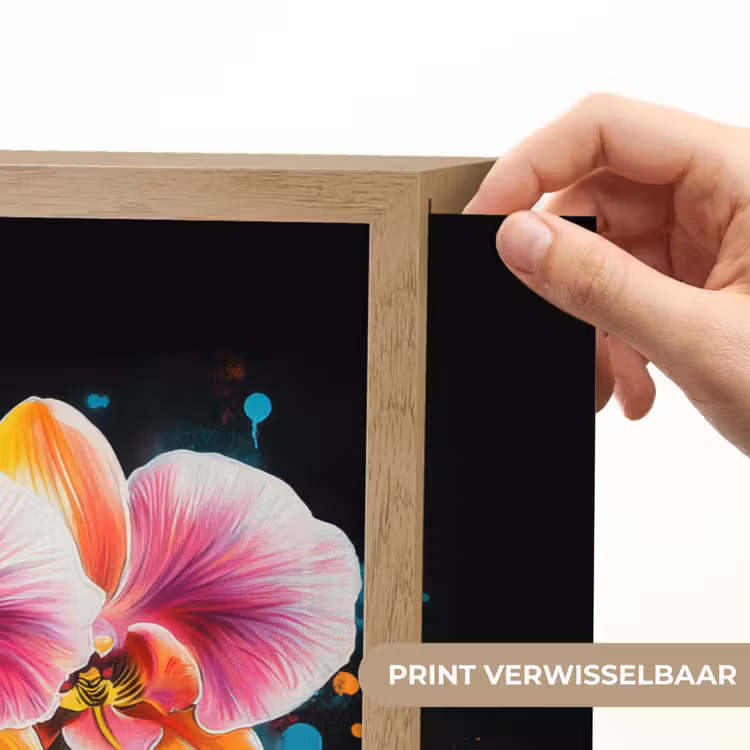 Lightbox - Wandlamp - Orchidee - Graffiti - Kleurrijk - Bloemen - Abstract — 5