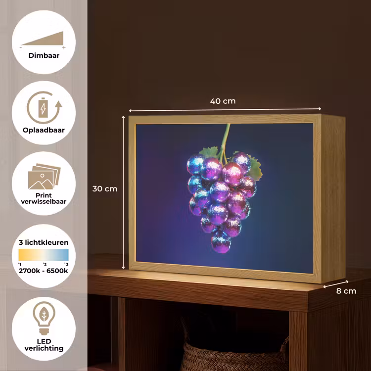 Lightbox - Wandlamp - Paars - Disco - Feest - Druif — 10