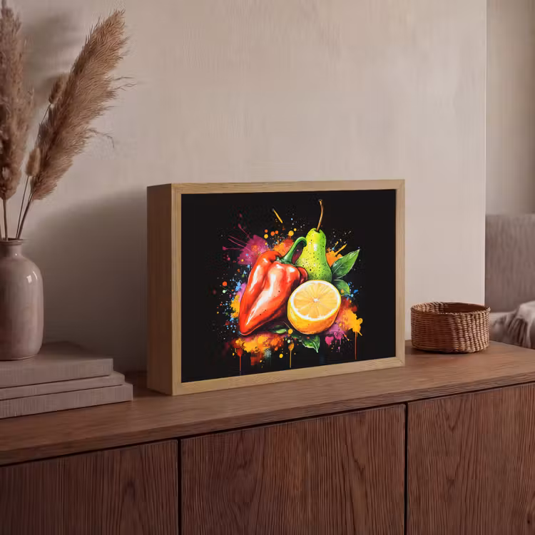 Lightbox - Wandlamp - Paprika - Peer - Citroen - Graffiti - Verf - Abstract — 4