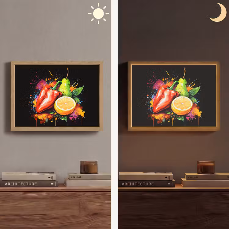 Lightbox - Wandlamp - Paprika - Peer - Citroen - Graffiti - Verf - Abstract — 6