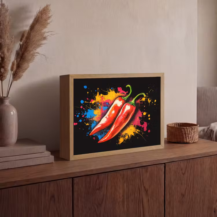 Lightbox - Wandlamp - Peper - Graffiti - Verf - Abstract - Modern - Kleurrijk — 4