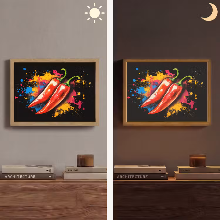 Lightbox - Wandlamp - Peper - Graffiti - Verf - Abstract - Modern - Kleurrijk — 6