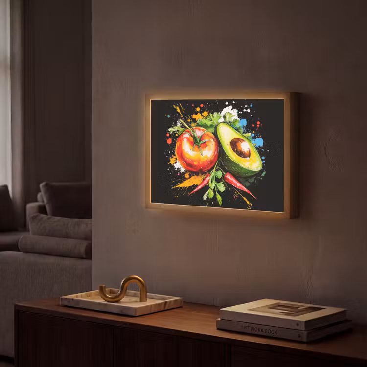 Lightbox - Wandlamp - Tomaat - Avocado - Peper - Graffiti - Verf - Modern — 2