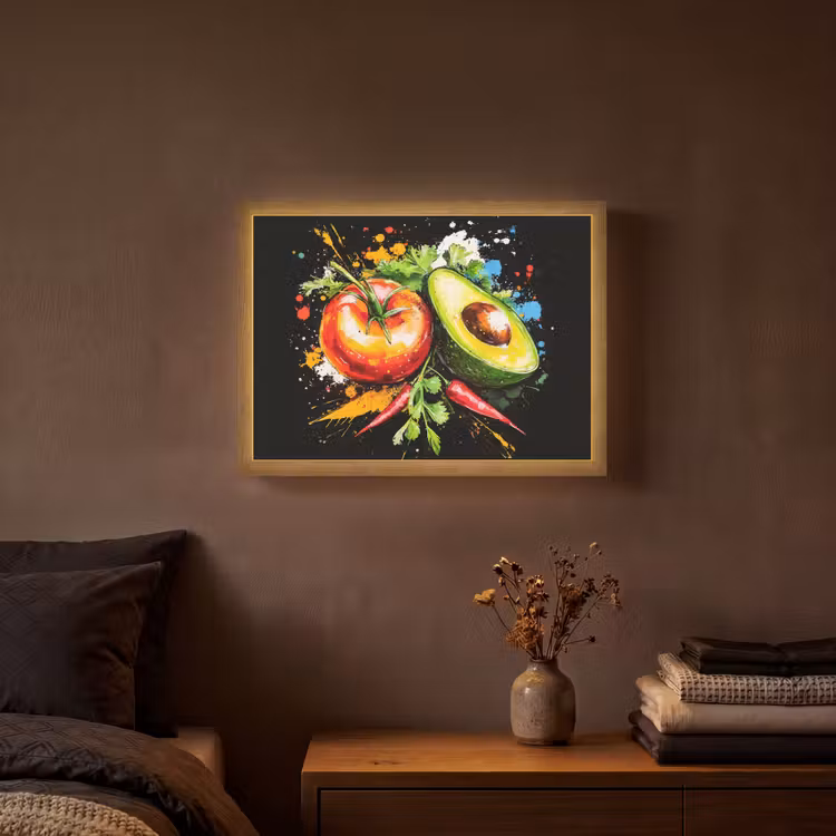 Lightbox - Wandlamp - Tomaat - Avocado - Peper - Graffiti - Verf - Modern — 3