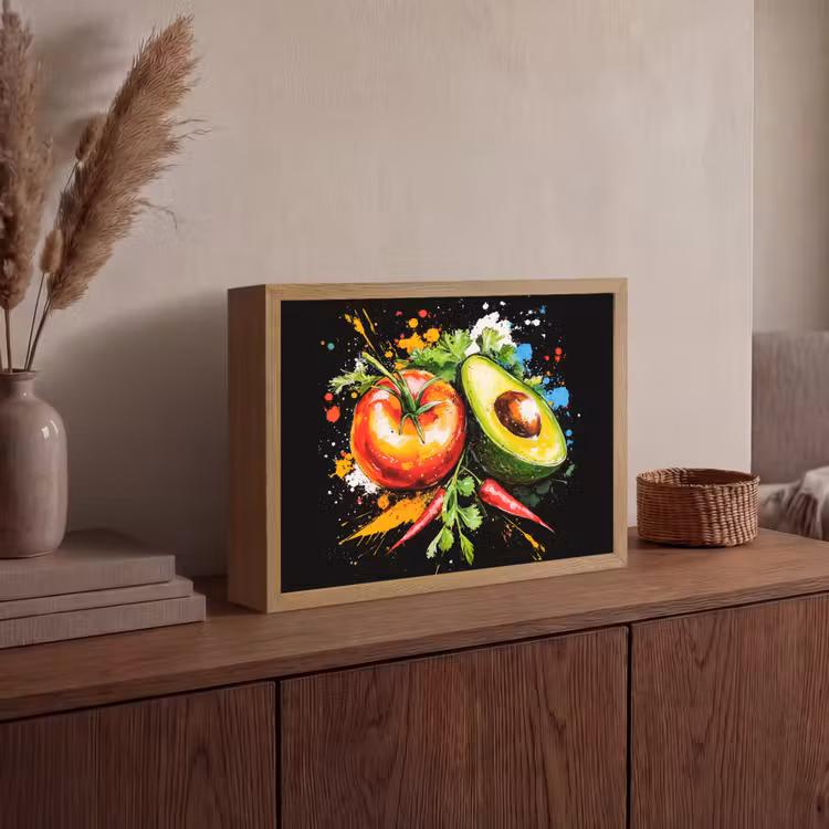 Lightbox - Wandlamp - Tomaat - Avocado - Peper - Graffiti - Verf - Modern — 4
